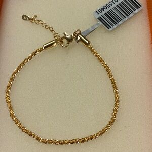 Elegant Stainless steel copper Gold-Tone Women’s Classic gold Bracelet